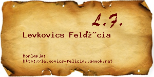 Levkovics Felícia névjegykártya