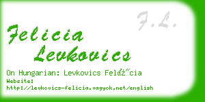 felicia levkovics business card